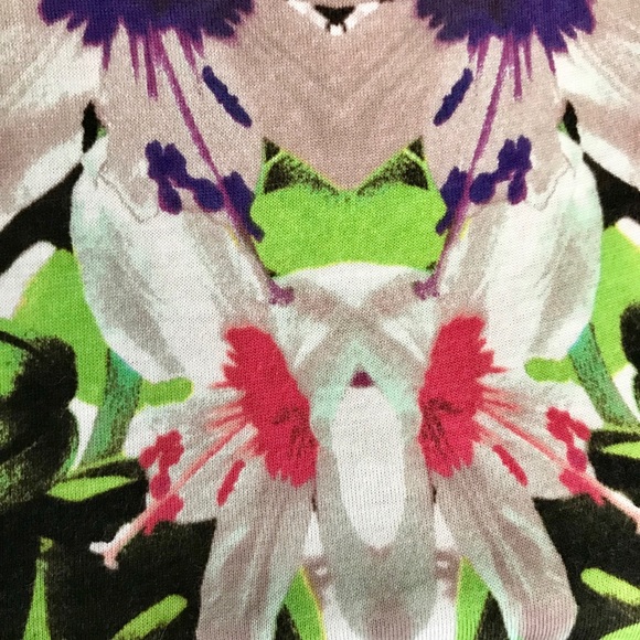 PRABAL GURUNG Digital FLORAL Drop Waist DRESS M - Picture 4 of 8